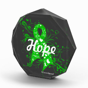 Mental Health Floral Swirls Ribbon Acrylic Award