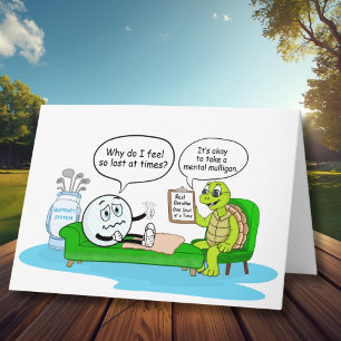 Mental Health Get Well, Golf Humor for Support Card