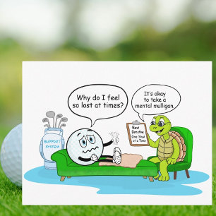 Mental Health Get Well, Golf Humor for Support Postcard