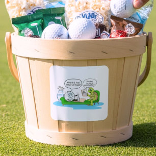 Mental Health Get Well, Golf Humor for Support Square Sticker