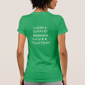Mental Health Green Awareness Ribbon Angel Shirt