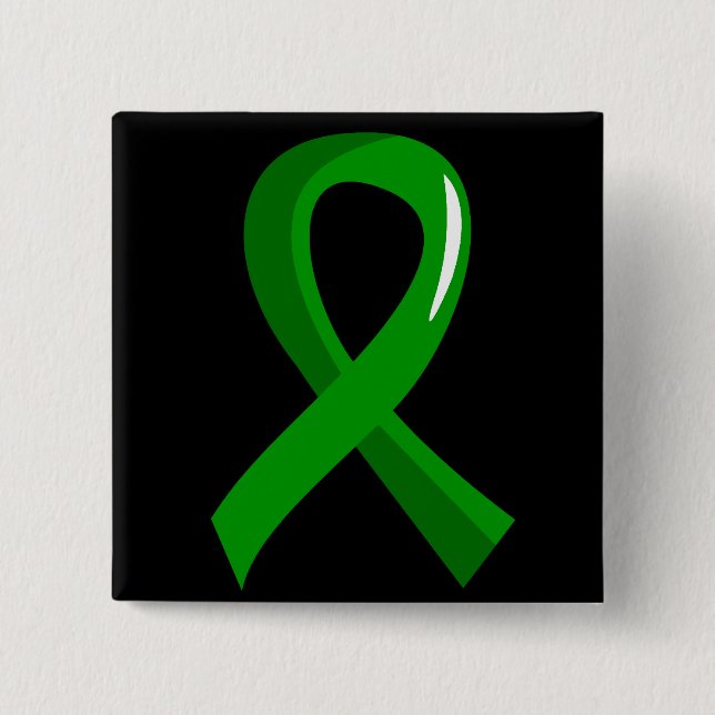 Mental Health Green Ribbon 3 Button (Front)