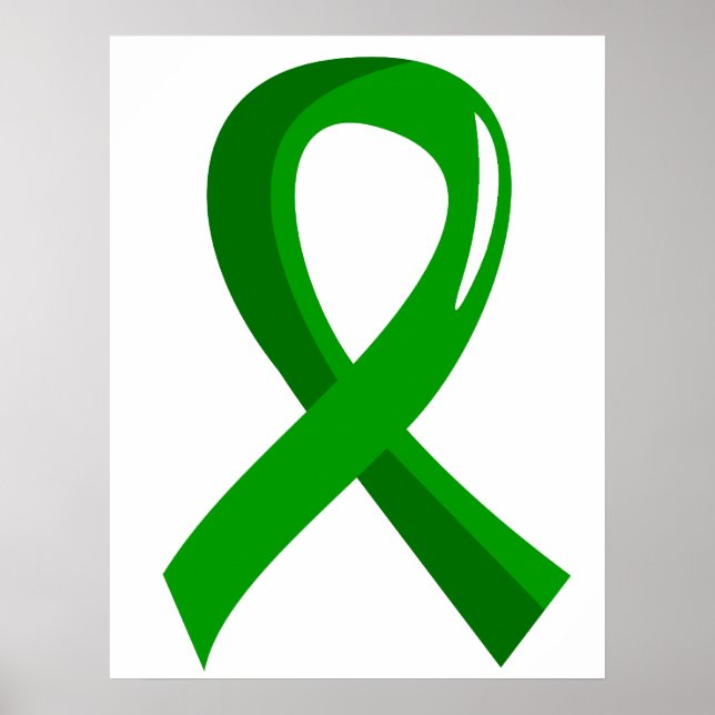 Mental Health Green Ribbon 3 Poster (Front)