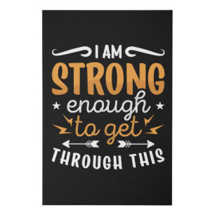 Mental Health I Am Strong Enough Anxie Anxiety Faux Canvas Print