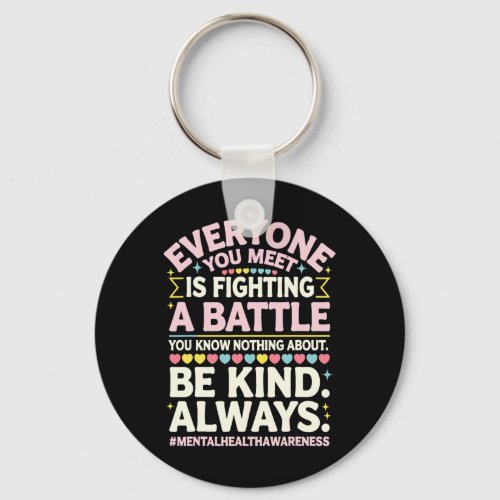 Mental Health Illness Awareness Month Depressed Pe Keychain