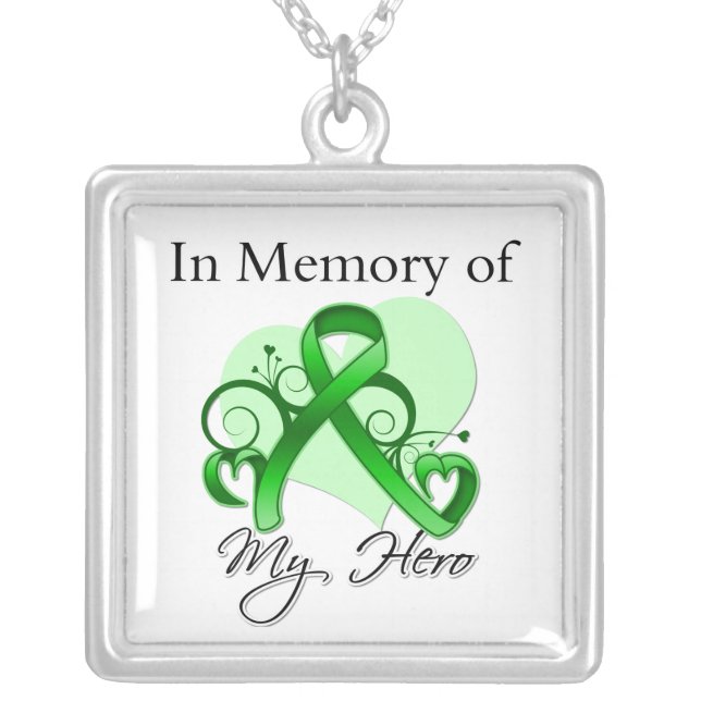 Mental Health - In Memory of My Hero Silver Plated Necklace (Front)