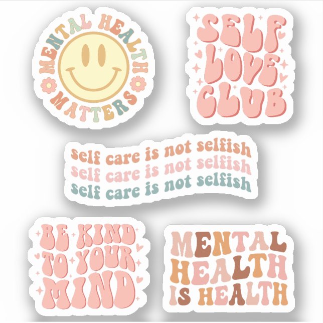 Mental Health, Inspirational, Mental Health Pack Sticker (Front)