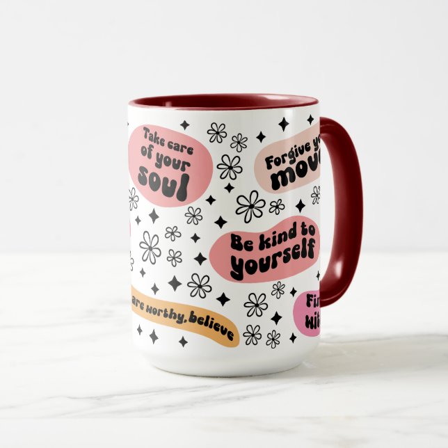 Mental Health Inspirational Mug (Front Right)