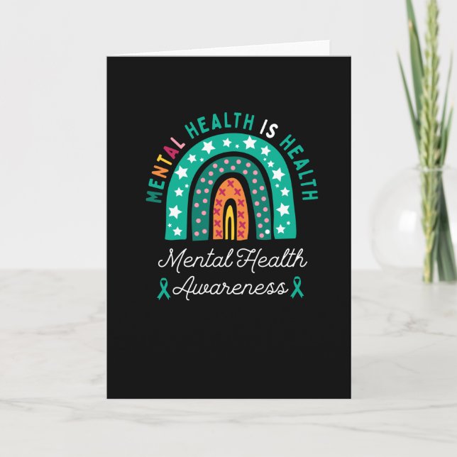 mental health is health, mental health awareness card (Front)