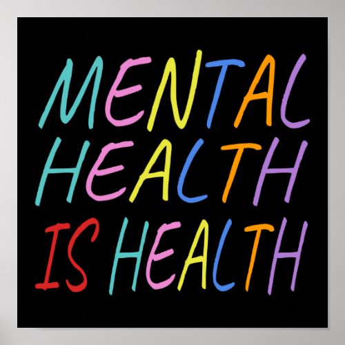 Mental health is health mental health awareness poster