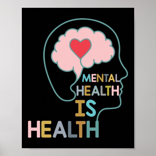 Mental Health is Health Raise Awareness Poster