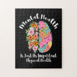 Mental Health Is Just As Physical Health Brain Jigsaw Puzzle<br><div class="desc">Mental Health Is Just As Physical Health Brain Flowers</div>