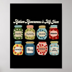 Mental Health Is My Jam Autism Awareness Neurodive Poster