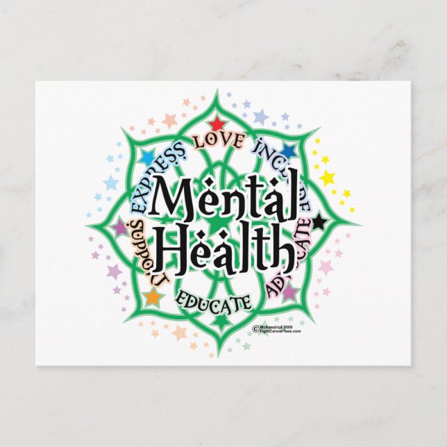 Mental Health Lotus Postcard (Front)