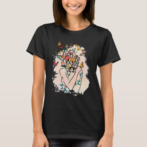 Mental Health Matter Floral Human Brain Be Kind To T_Shirt