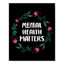 Mental Health Matters Awareness Suicide Prevention Poster