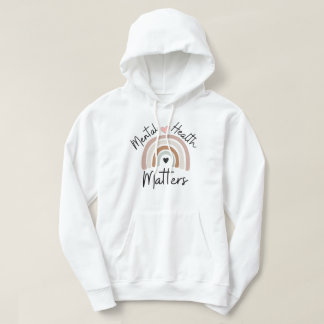 Mental Health Matters - Brown Rainbow Hoodie