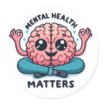 Mental Health Matters Classic Round Sticker