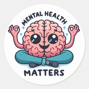 Mental Health Matters Classic Round Sticker