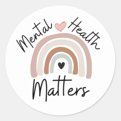 Mental Health Matters Classic Round Sticker