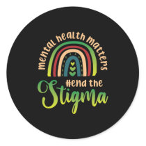 Mental Health Matters Fight The Stigma Classic Round Sticker