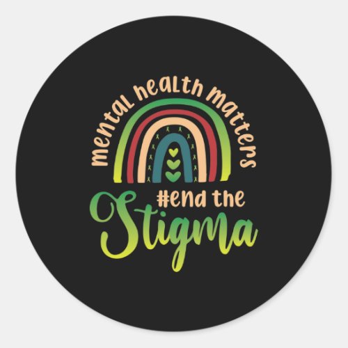 Mental Health Matters Fight The Stigma Classic Round Sticker