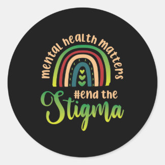 Mental Health Matters Fight The Stigma Classic Round Sticker