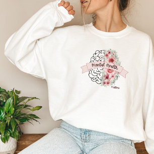 Mental Health Matters Flower Mind Ribbon Sweatshirt