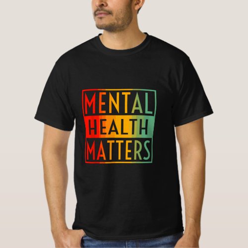 Mental Health Matters Human Brain Counselor Therap T_Shirt