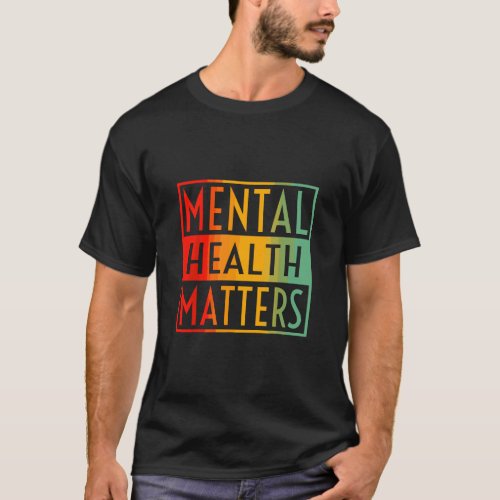 Mental Health Matters Human Brain Counselor Therap T_Shirt