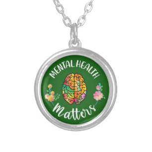 Mental Health Matters   Mental Health Awareness Silver Plated Necklace