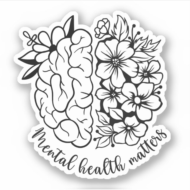 Mental Health Matters, Mental Health Awareness Sticker (Front)
