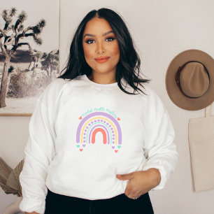 Mental Health Matters   Rainbow Peach Candy Sweatshirt
