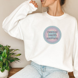 Mental Health Matters Retro Circle French Grey Sweatshirt