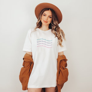 Mental Health Matters Wavy Retro French Gray T-Shirt