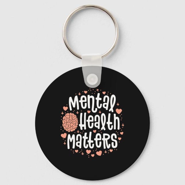 Mental Health Matters  Women End The Stigma Illnes Keychain (Front)