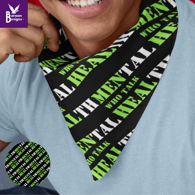 Mental Health MEN WHO TALK HEAL Bandana (Stylish MEN WHO TALK HEAL bandana promoting men's mental health. Shop matching products & resources)