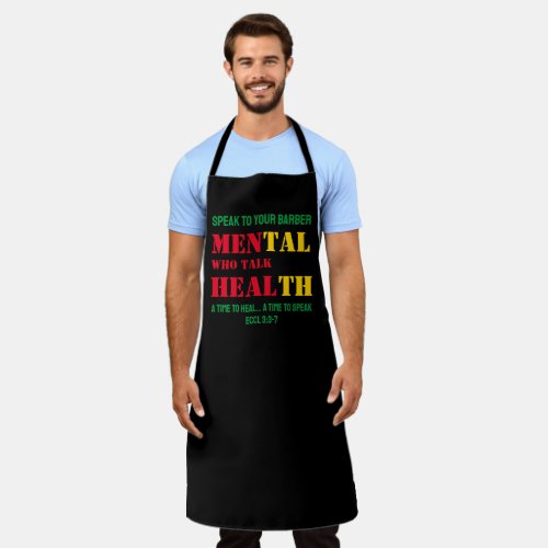 Mental Health MEN WHO TALK HEAL Barber Apron