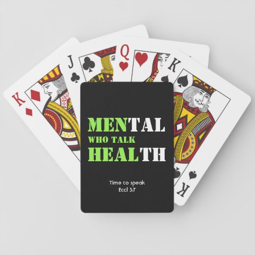 Mental Health MEN WHO TALK HEAL Custom Scripture Playing Cards