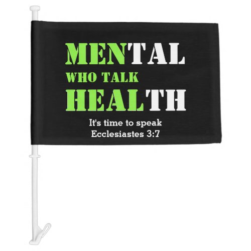 Mental Health MEN WHO TALK HEAL Customizable Car Flag