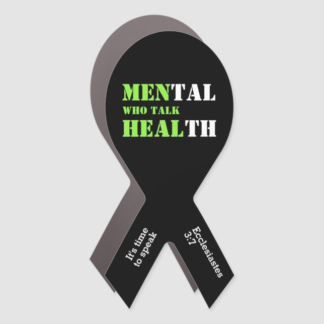 Mental Health MEN WHO TALK HEAL Customizable Car Magnet (Front)