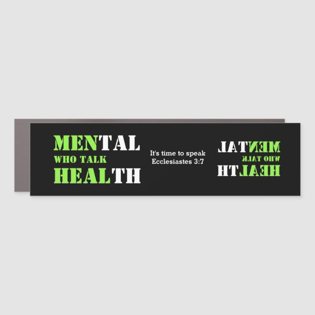 Mental Health MEN WHO TALK HEAL Customizable Car Magnet (Front)