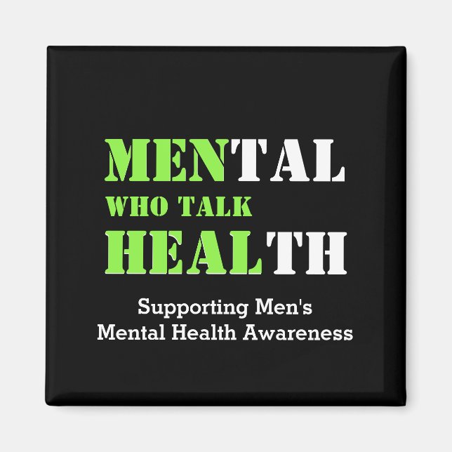 Mental Health MEN WHO TALK HEAL Customized Magnet (Front)
