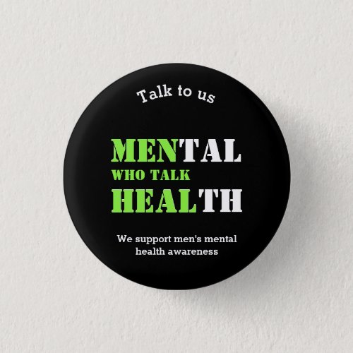 Mental Health MEN WHO TALK HEAL Customized Text Button