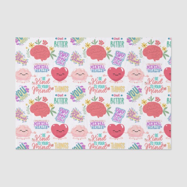Mental Health Motivational  Tissue Paper (Front)