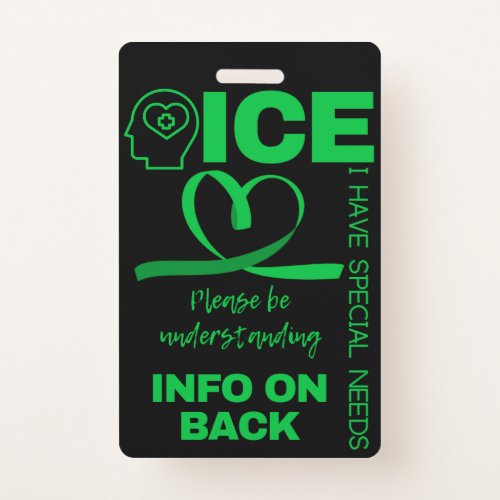 Mental Health Needs ICE In Case of Emergency Bad Badge