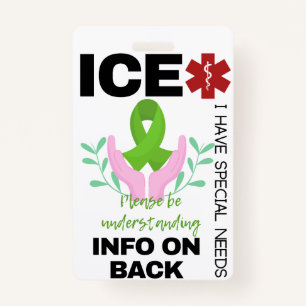 Mental Health Needs ICE (In Case of Emergency) Badge
