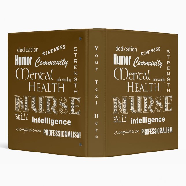 Mental Health Nurse-Attributes/Brown 3 Ring Binder (Background)