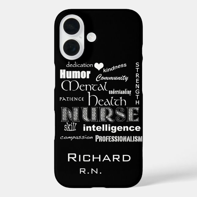 Mental Health Nurse-Attributes /Coal Black Case-Mate iPhone Case (Back)