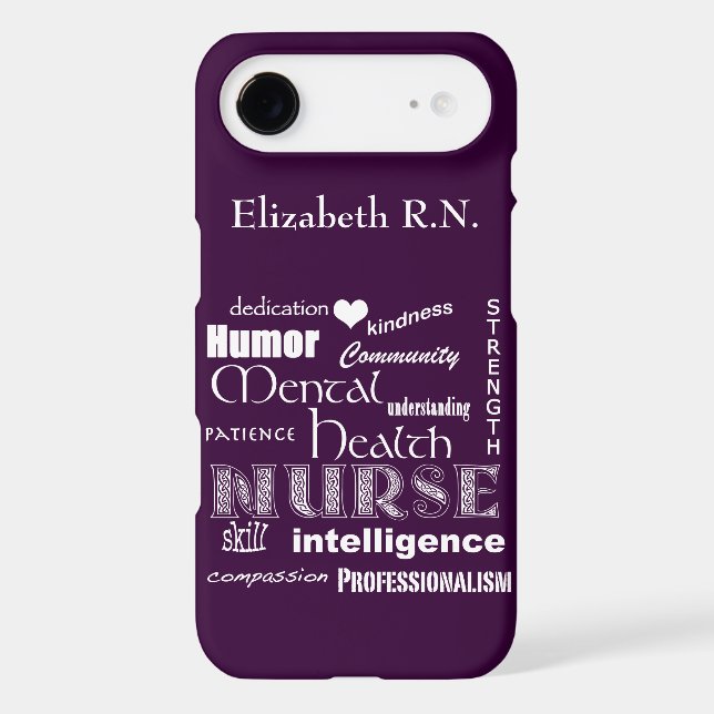 Mental Health Nurse-Attributes /Plum Case-Mate iPhone Case (Back)